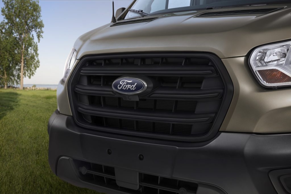 closeup of ford transit connect grille