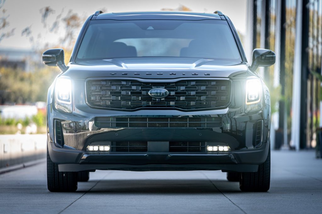 front shot of kia telluride nightfall edition