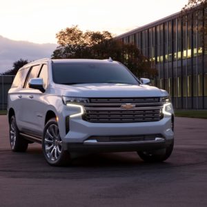 2021 chevrolet suburban parked outside