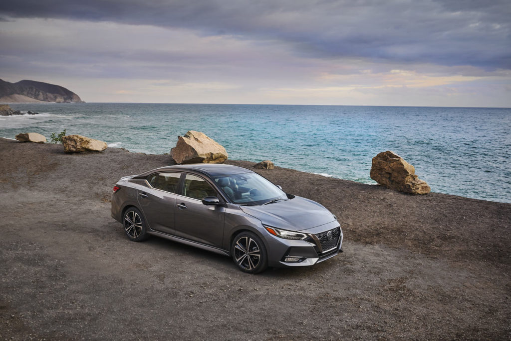 2021 nissan sentra parked by the sea