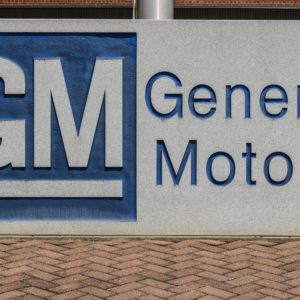 gm logo on signage outside building