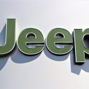 jeep logo on dealership building