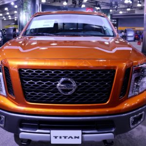 nissan titan on display