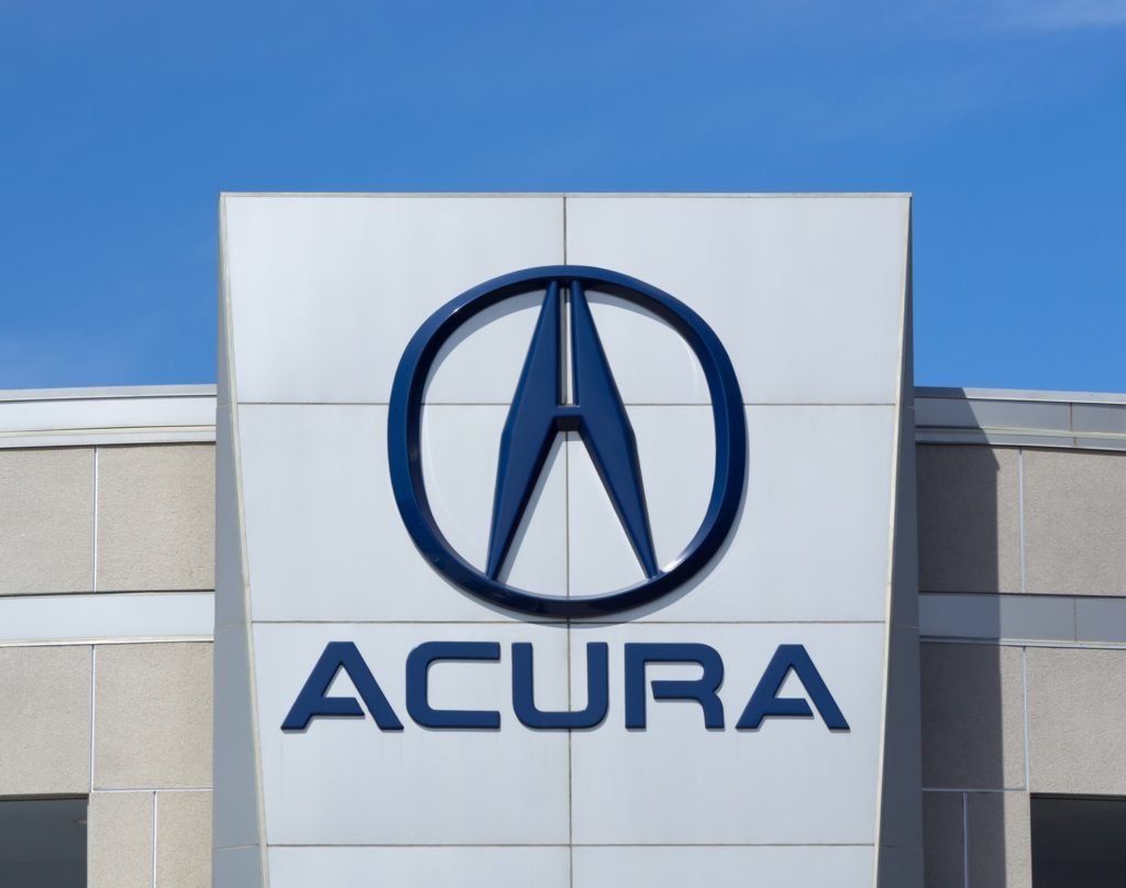 acura logo on building