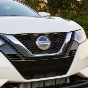 closeup of nissan rogue sport fascia