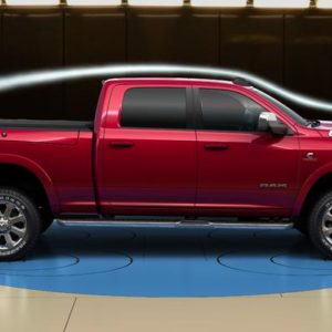 sideshot of 2021 ram heavy duty pickup truck