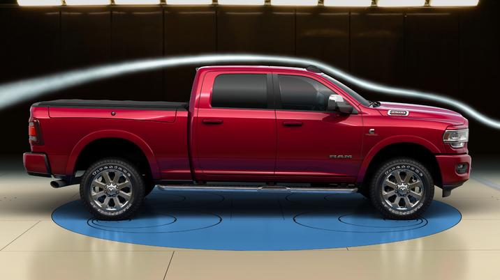 sideshot of 2021 ram heavy duty pickup truck