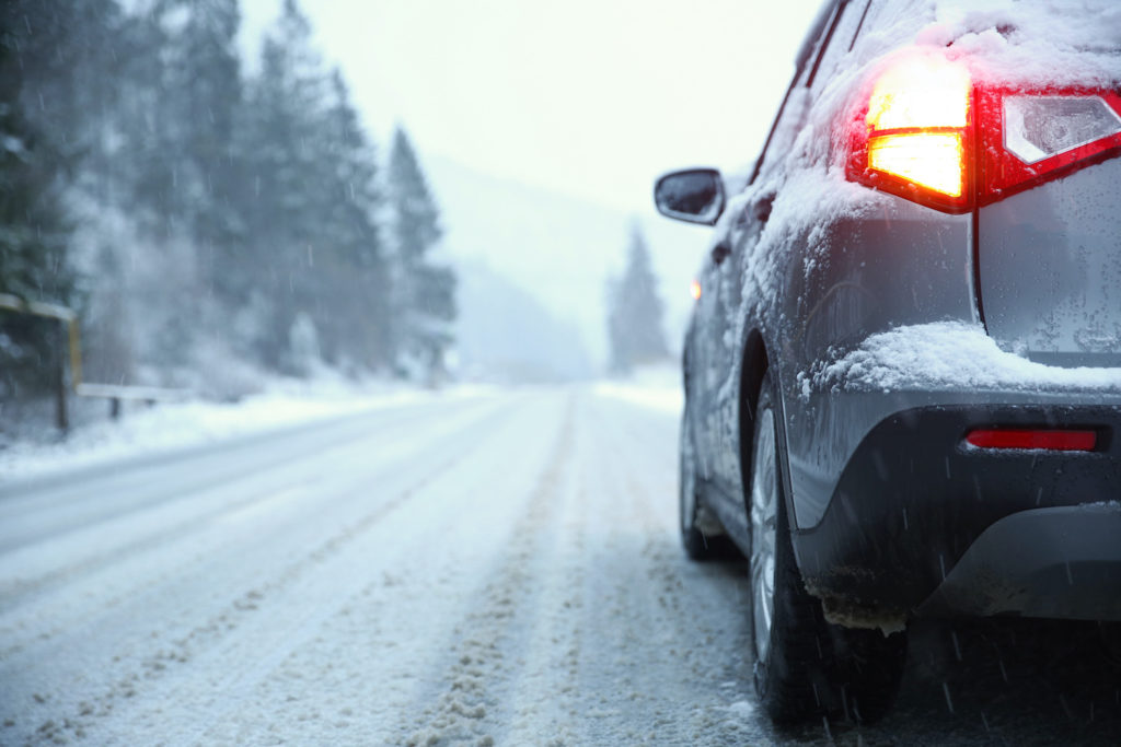 sudden brake during winter