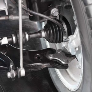 Car Suspension System With Control Arm closeup look