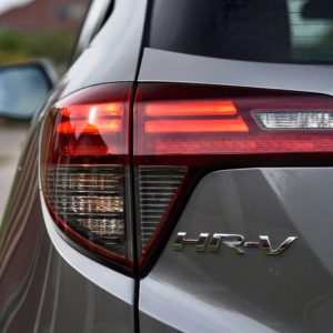 closeup of honda hr v emblem