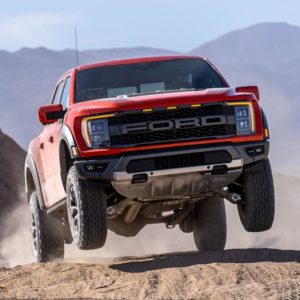 product shot of 2021 ford f 150 raptor r