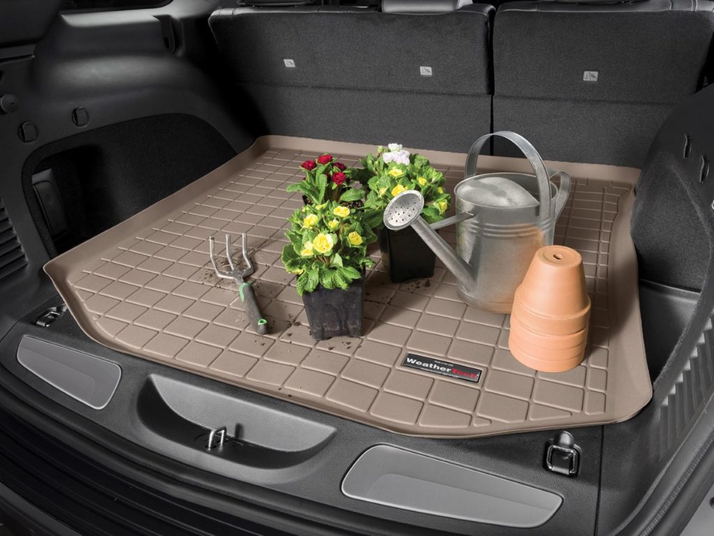 weathertech cargo mat with gardening tools