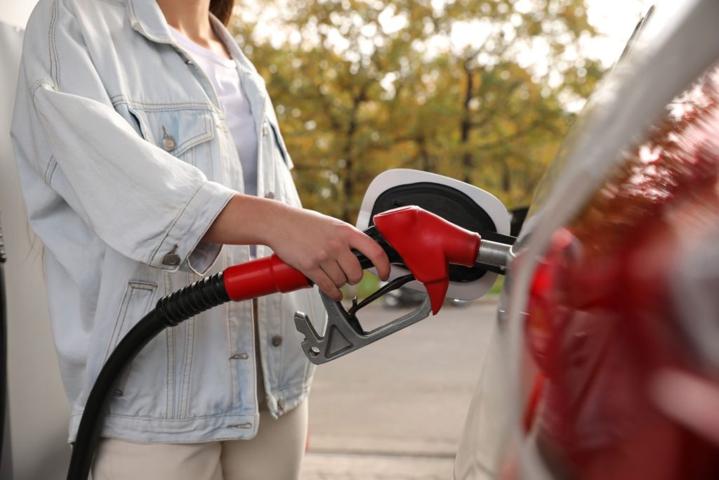 filling the gas tank