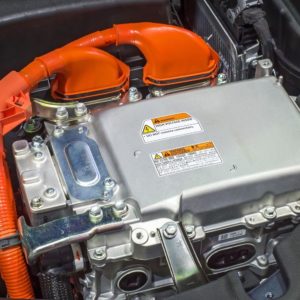 image of a hybrid car battery