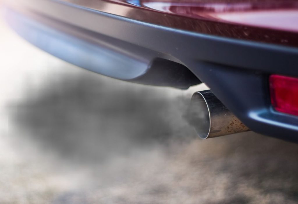 black smoke coming out from a car tailpipe