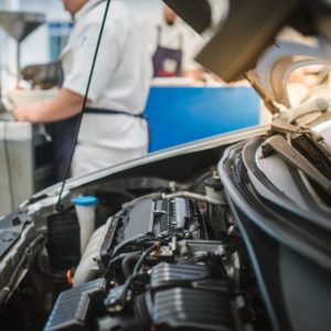 car in repair shop