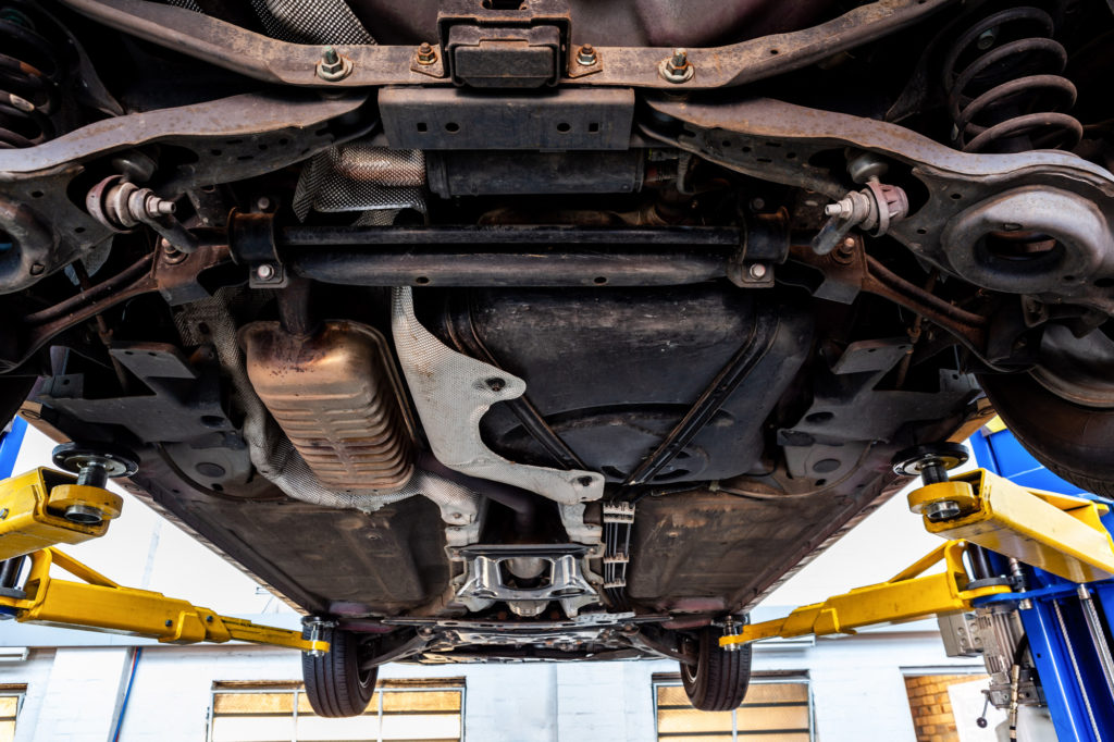 rust developing on car undercarriage