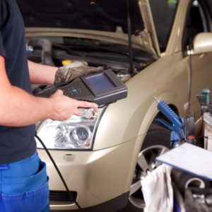 mechanic fixing car problem