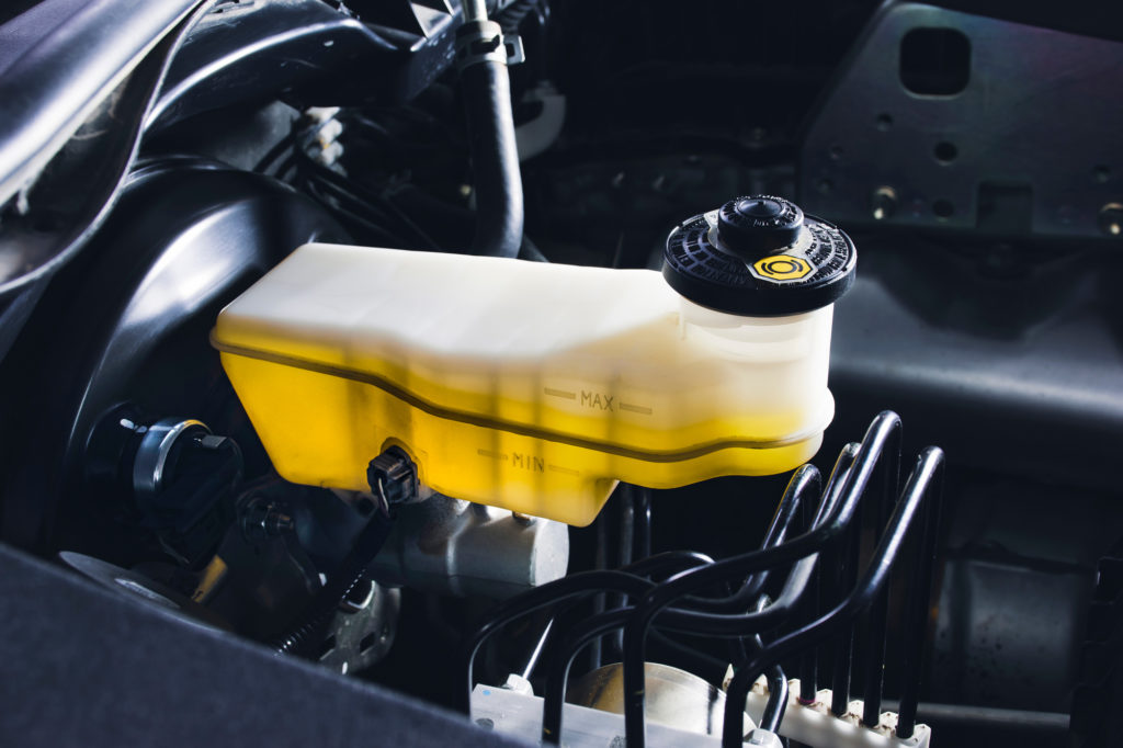 modern car brake fluid reservoir