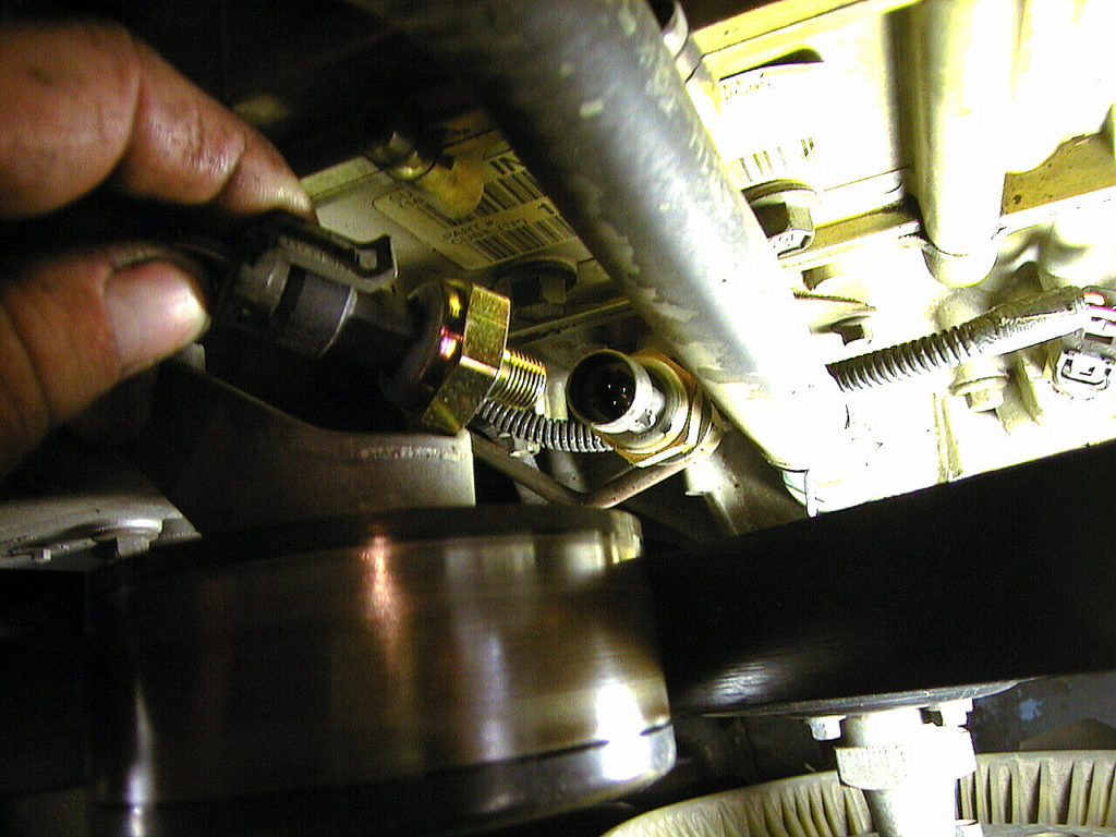 sensor mounted in a small tube connected to the exhaust