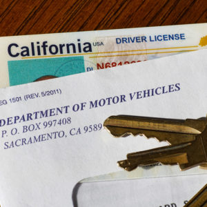 california drivers license and DMV mail