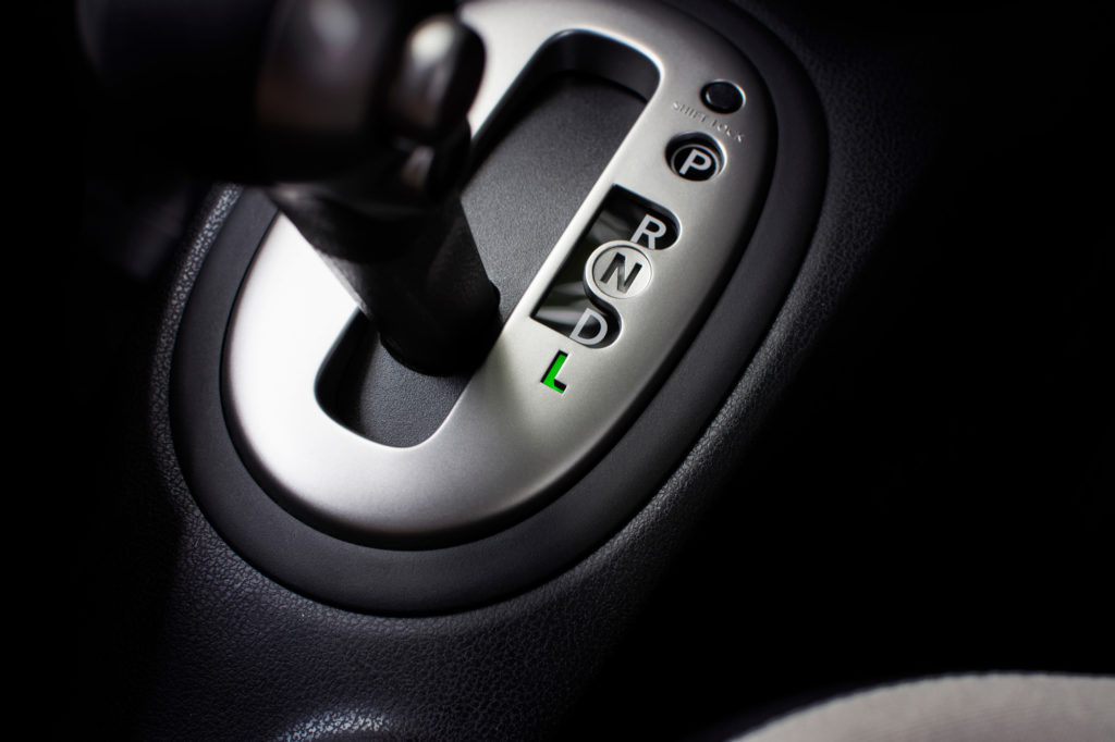 car automatic transmission gear stick in low position