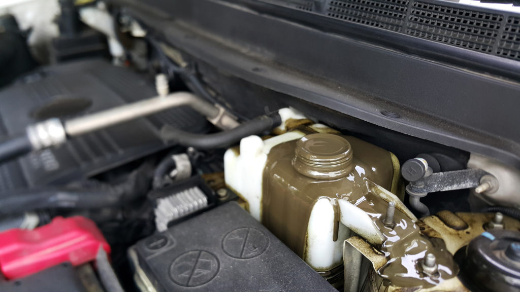 car engine oil mixed with cooling water