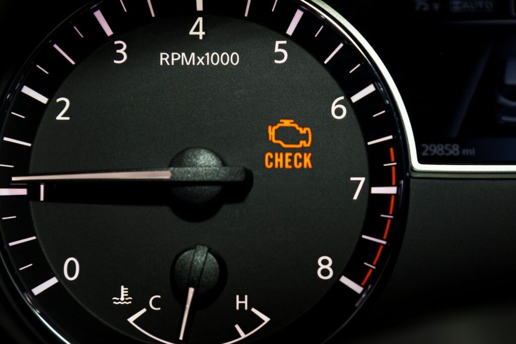 illuminated check engine light