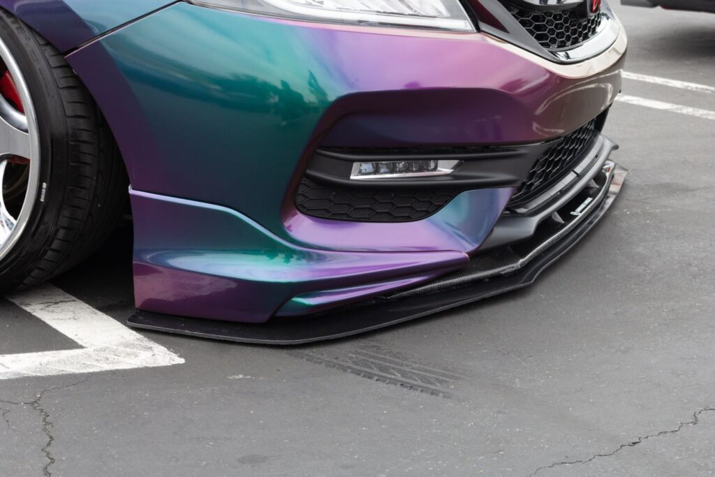 front bumper of a lowered car