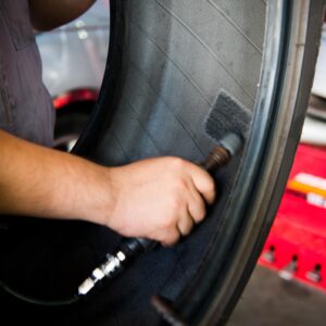 patching a punctured car tire