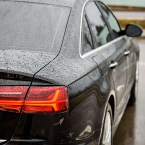 tail light of a black car