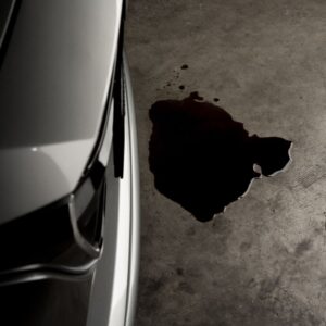 oil leak beneath a car