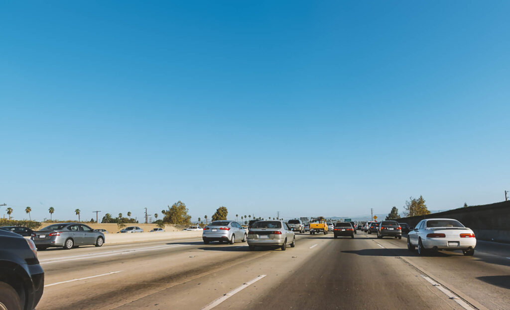 Driving,On,An,Interstate,Highway,In,Los,Angeles,,California,