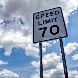 speed limit 70 road sign