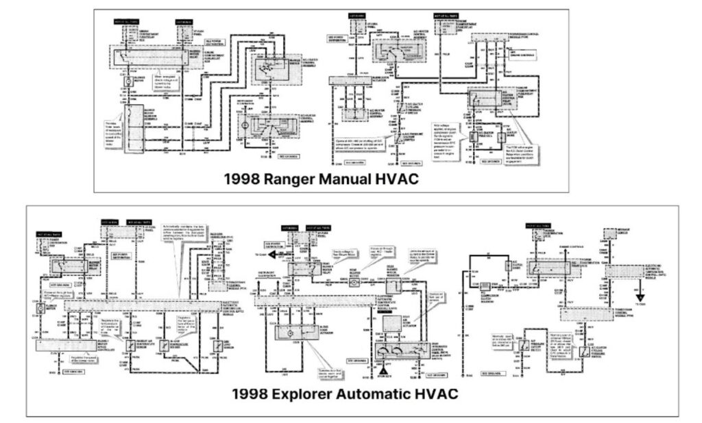 schematic diagrams of 1998 ford ranger and explorer climate controls