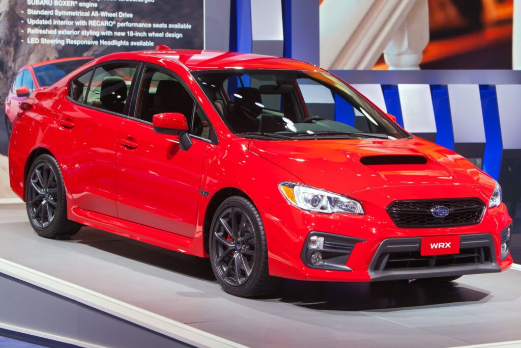 subaru wrx on display