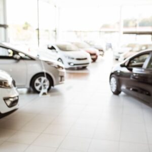 displayed cars at a dealership