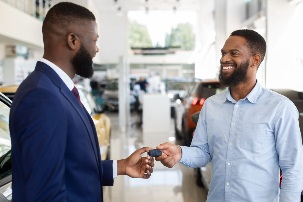 man trading in his car