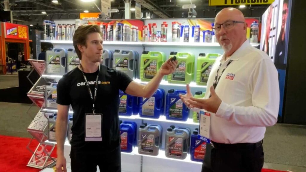 CarParts.com's Jeff Fadness Interviewing Liqui Moly Representative During AAPEX 2023