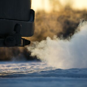 white smoke from car tailpipe