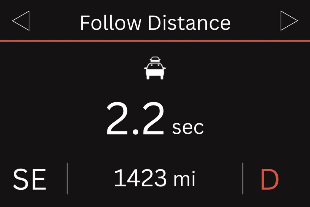 sample of a follow distance indicator