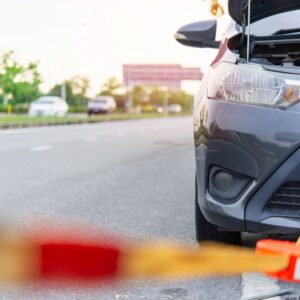 towing rope attached to a sedan