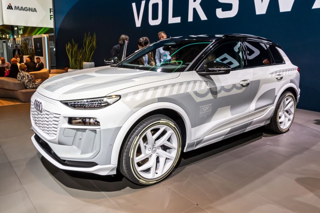 audi q6 etron on display