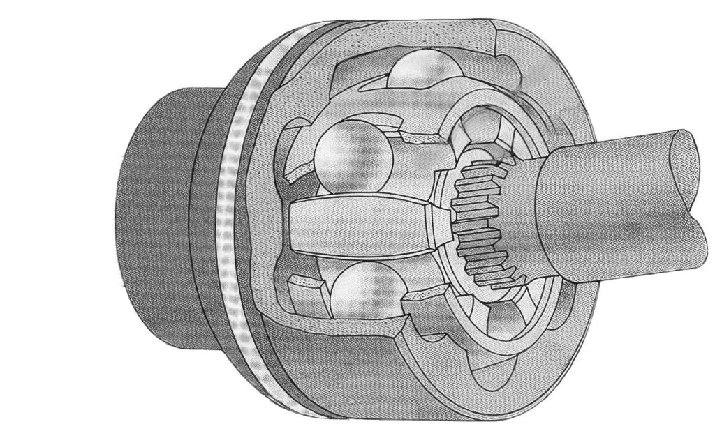 bimetal spring or electronic control change the valving inside the viscous clutch