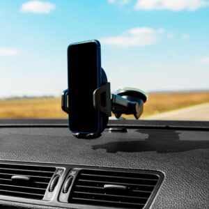 phone holder on a car windshield