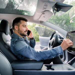 futuristic car interior