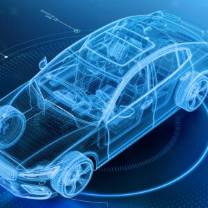 illustration of a car blueprint