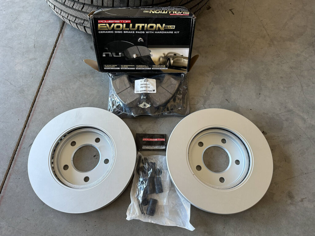 new powerstop coated rotors that came with the kit