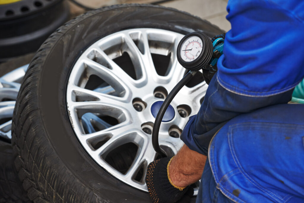 checking spare tire pressure