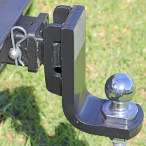 drop hitch receiver of a vehicle